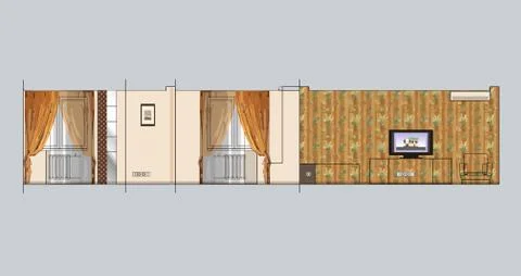 Residential interior Stock-Illustration