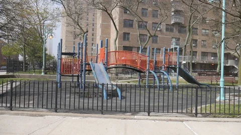 Residential Low Income Playground Video stock 129580853