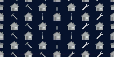 Residential Maintenance Pattern Animation Vídeo Stock 347205153
