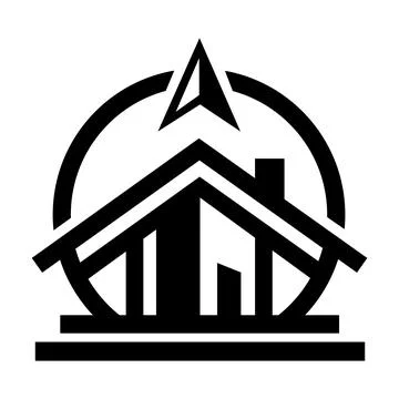 Residential Navigation Home Location Vector Icon Stock Illustration