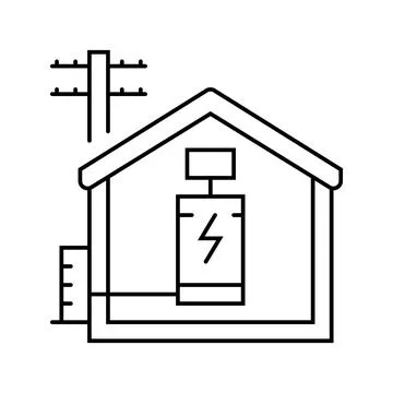 Residential storage line icon vector illustration Stock Illustration
