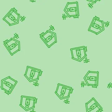 Residential storage line seamless pattern Stock Illustration