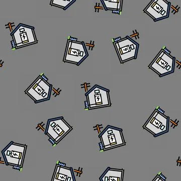 Residential storage vector seamless pattern Stockillustratie