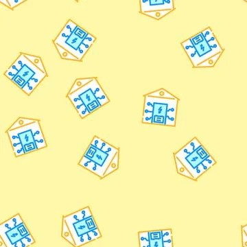 Residential storage vector seamless pattern Illustrazione stock