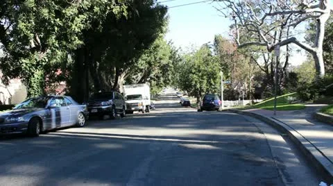Residential Street Stock Footage