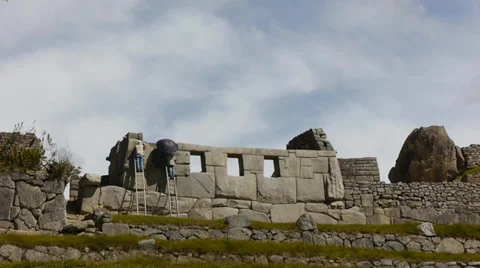 Residential structures in Machu Picchu Stock Footage 39917008