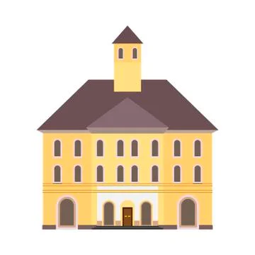 Residential vector flat house icon. Concept building structure real estate di Ilustración de archivo