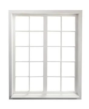 Residential window on white Stock Photos