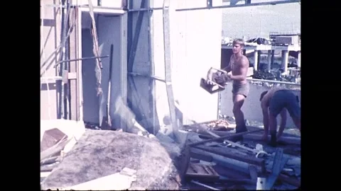 Residents Clear Debris After Cyclone Tracy, Darwin, 1975 Stock Footage 339277103