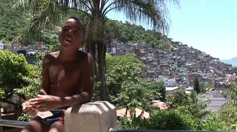 Residents of the favela Morro do Favela in Rio de Janeiro Stock Footage 11494919