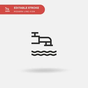 Residue Simple vector icon. Illustration symbol design template for web mobil Stock Illustration