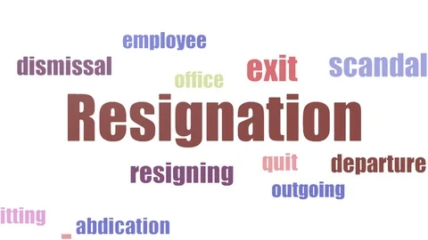 Resignation Tag Cloud Animated Isolated ... | Stock Video | Pond5