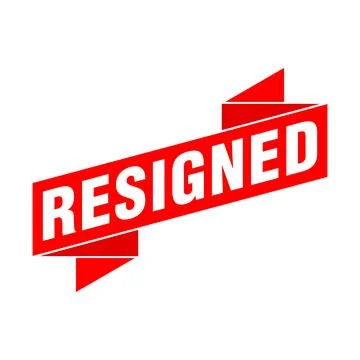 Resigned Letter Rubber Stamp Template Design Illustrazione stock