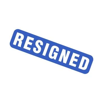 Resigned Letter Rubber Stamp Template Design 스톡 일러스트