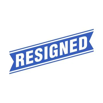 Resigned Letter Rubber Stamp Template Design 스톡 일러스트