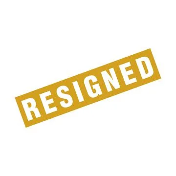 Resigned Letter Rubber Stamp Template Design 스톡 일러스트
