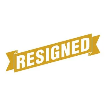 Resigned Letter Rubber Stamp Template Design Illustrazione stock