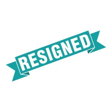 Resigned Letter Rubber Stamp Template Design Illustrazione stock