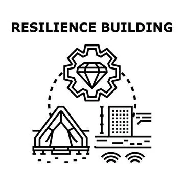 Resilience building process creating durable design solutions Stock Illustration
