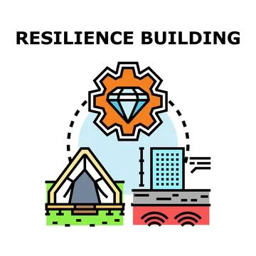 Resilience building process creating durable design solutions Ilustração Stock