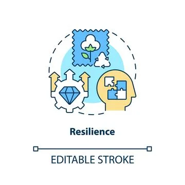 Resilience concept icon Stock Illustration