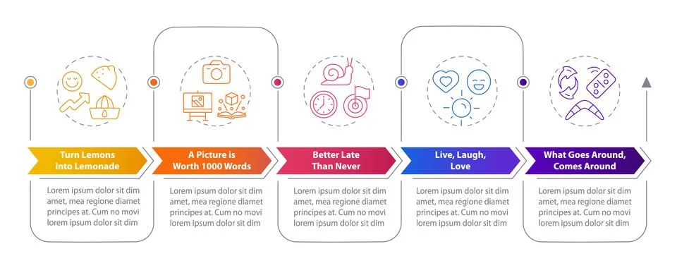 Resilience strategies rectangular infographics 库存插图