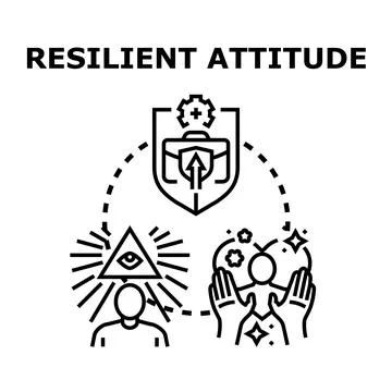 Resilient attitude developing new business opportunities and self improvement Stock Illustration