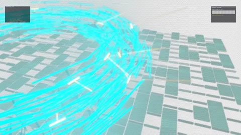 Resilient Circular Economy Logistics Loop HUD - 4K Alpha Video stock 332540056