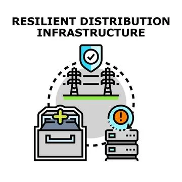 Resilient distribution infrastructure vector concept Stock Illustration