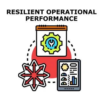 Resilient operational performance management vector icon concept Stock Illustration