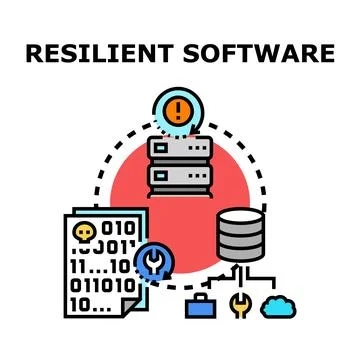 Resilient software developing with robust data recovery concept Stock-Illustration