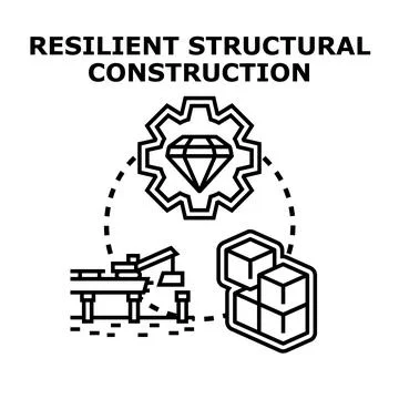 Resilient structural construction infrastructure vector icon concept イラスト素材