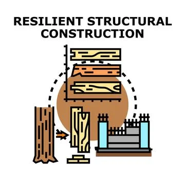 Resilient structural construction process vector illustration イラスト素材