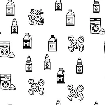 Resin Art Creation Vector Seamless Pattern Stock Illustration