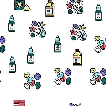Resin Art Creation Vector Seamless Pattern Illustrazione stock