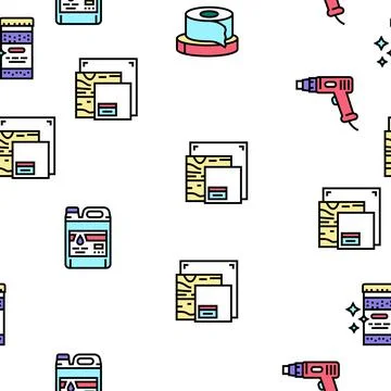 Resin Art Creation Vector Seamless Pattern Illustrazione stock