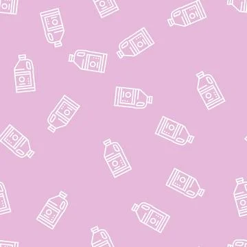 Resin bottle line seamless pattern 스톡 일러스트