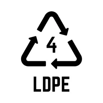 Resin identification code LDPE isolated on white イラスト素材