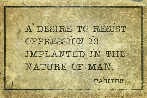 Resist oppression Tacitus Stock Illustration