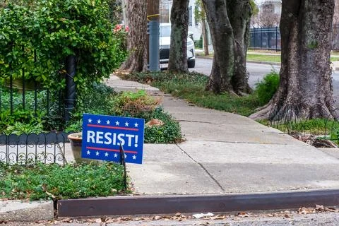 "Resist" Yard Sign Stock Photos