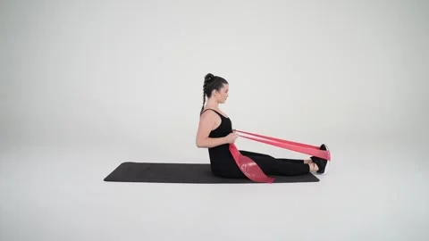 Resistance Band Row Stock Footage 314192530