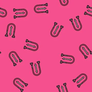 Resistance band stretch arrows vector seamless pattern Stock Illustration