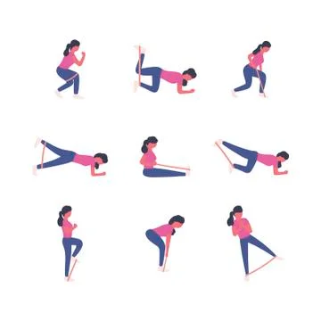 Resistance bands Stock Illustration