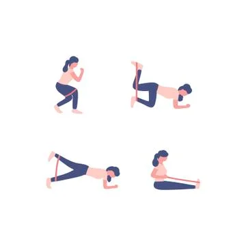 Resistance bands Stock Illustration
