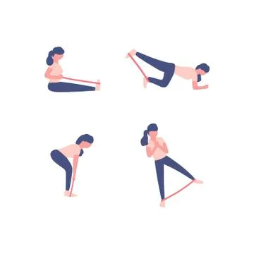 Resistance bands Stock Illustration
