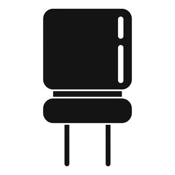 Resistance capacitor icon simple vector. Diode chip Stockillustratie