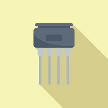 Resistance icon flat vector. Electric circuit Stock Illustration