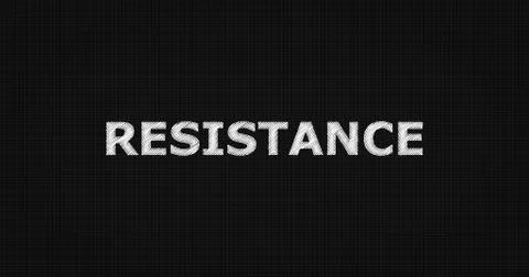 RESISTANCE text on board Illustrazione stock