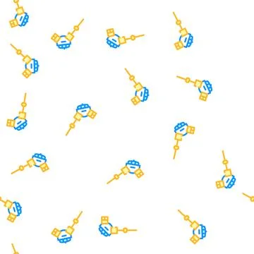Resistance thermometer vector seamless pattern color Stock Illustration