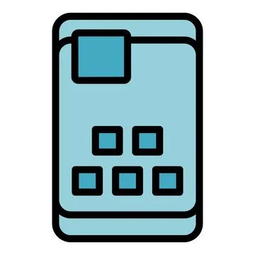 Resistant phone case icon vector flat Illustrazione stock